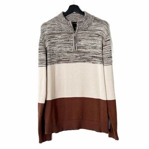 Anthony of London Sweater Ribbed Cozy Quarter Zip Men’s 2XL